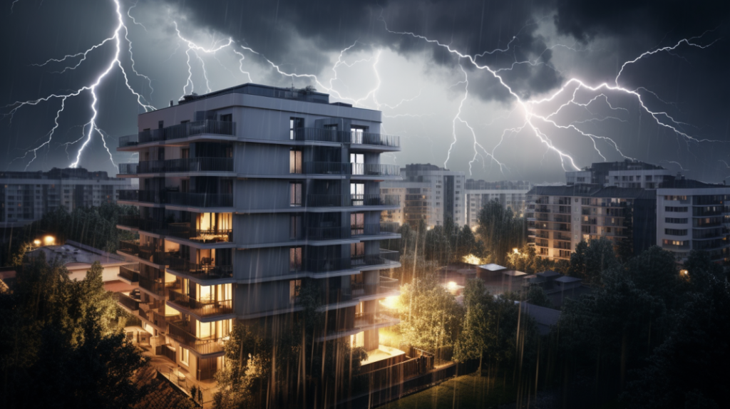 Wohngebäudeversicherung  schützt vor Unwetter Gewitter