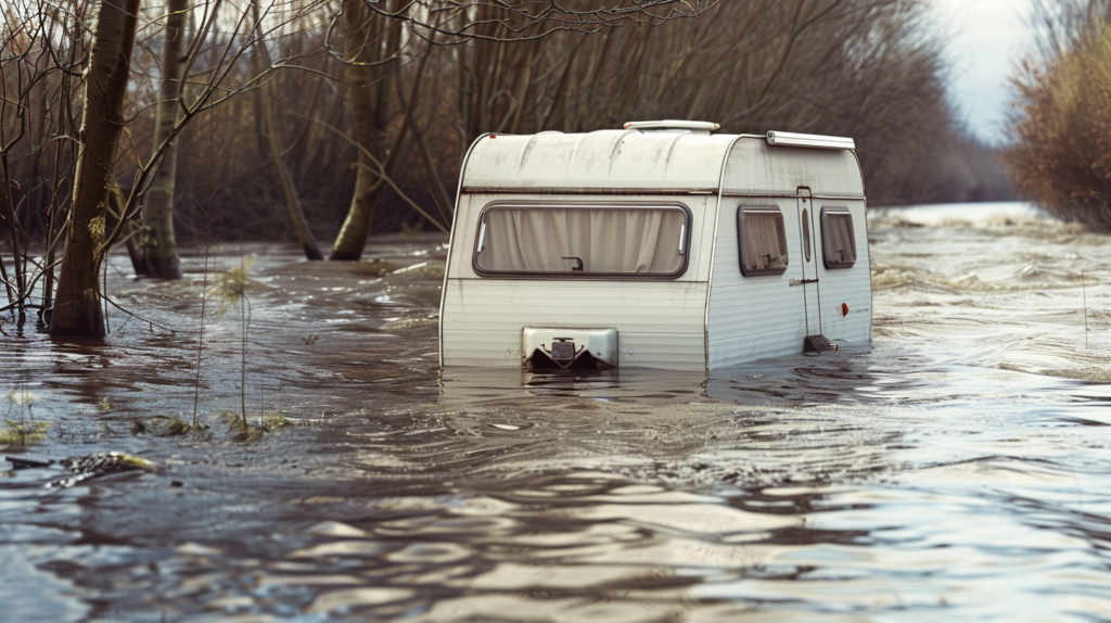 Hochwasser  Teilkaskoversicherung Wohnwagen